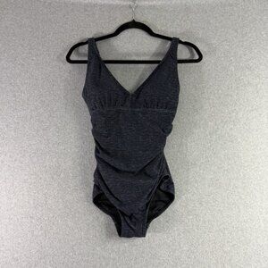 TYR swimsuit womens 8 gray one piece